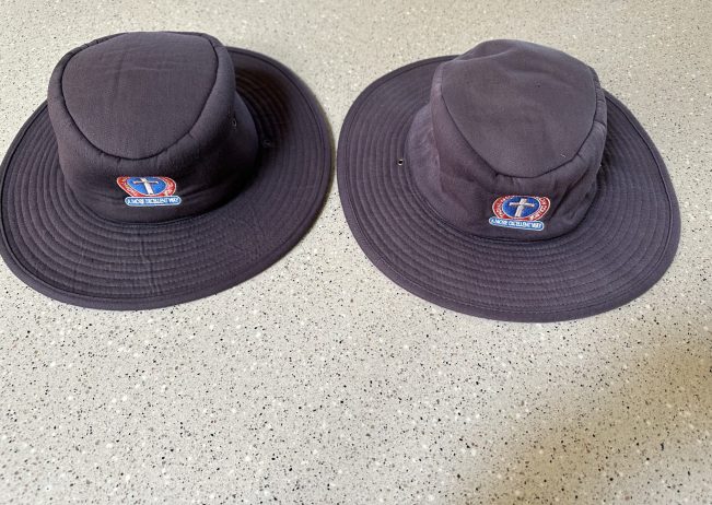 Wide brim foam hat x2. junior