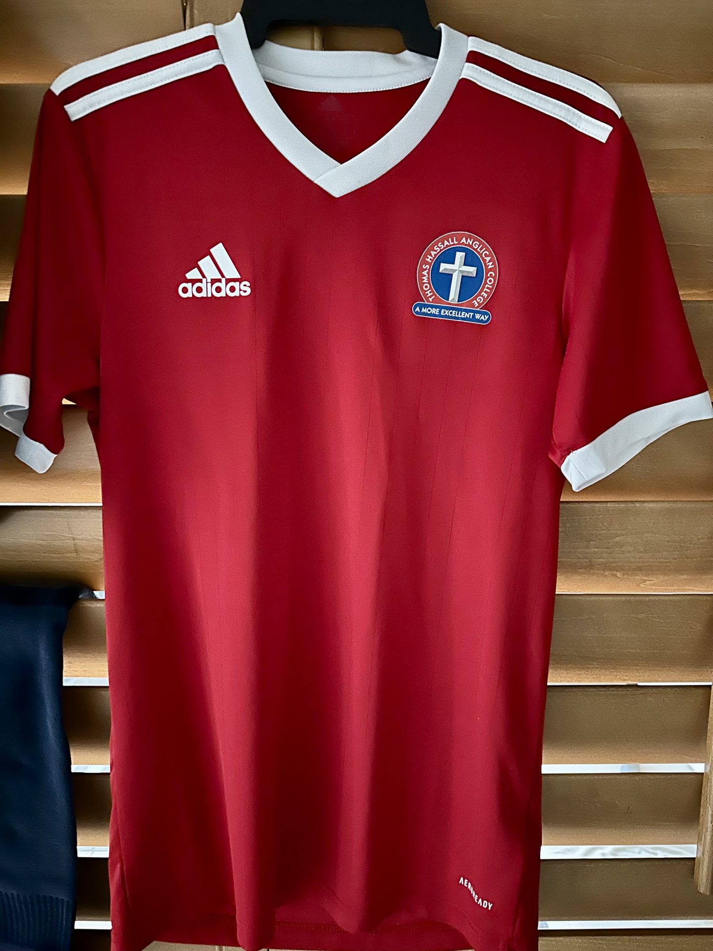 APP Football training uniform. Shirt size XS # 90, Socks 2-7 Medium navy blue thinskins